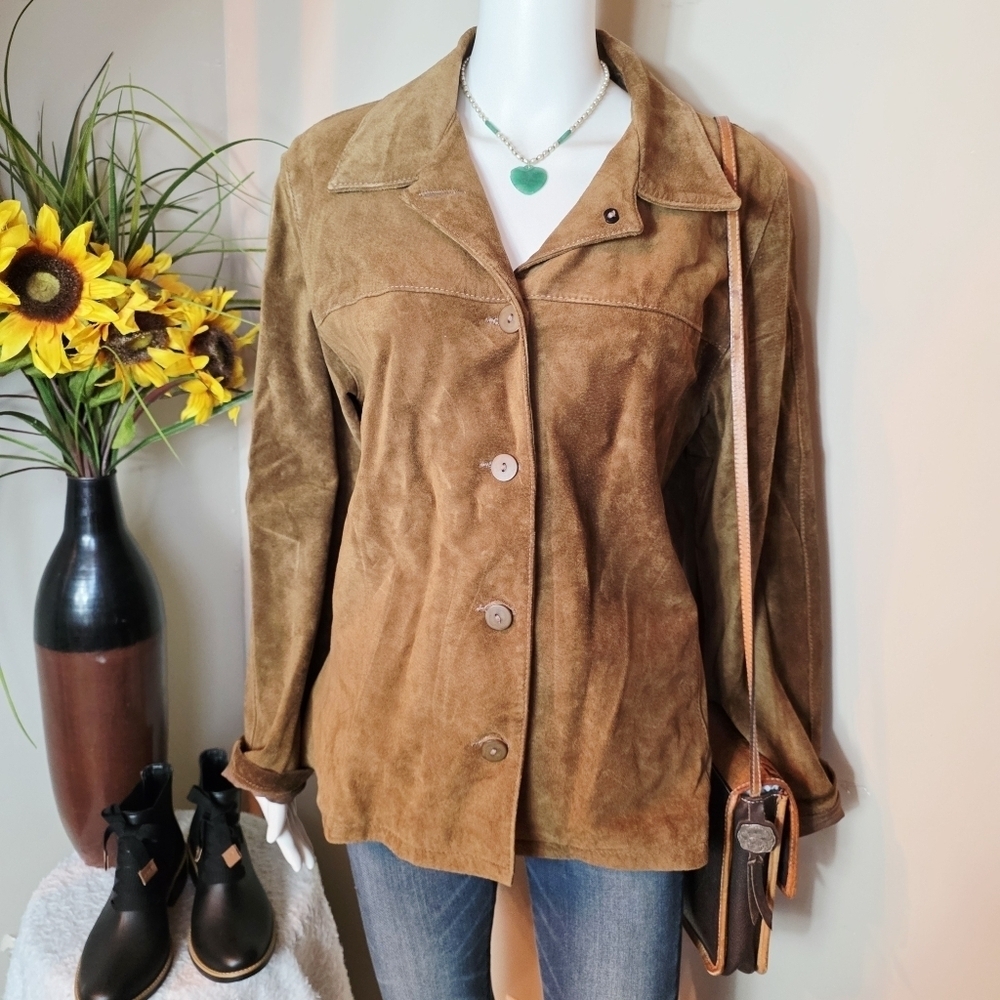 Vintage Washable Brown Suede Women's Jacket - Picture 3 of 7